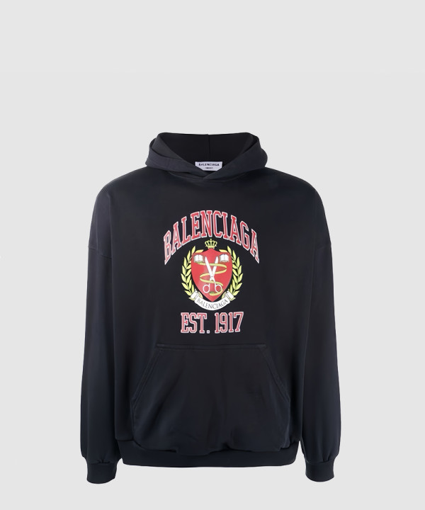 로고 프린트 코튼 후디