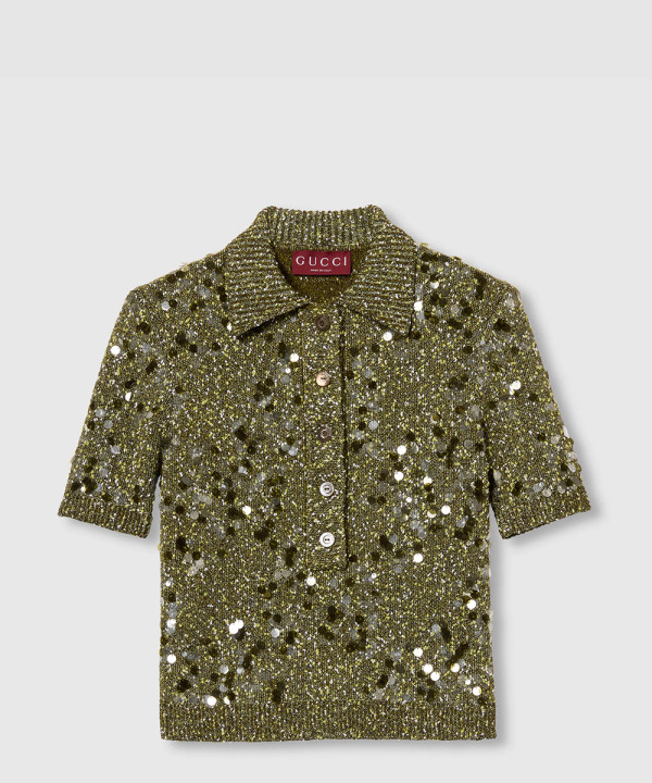 비스코스 트위드 블렌드 폴로 셔츠