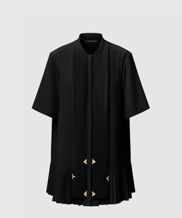 라발리에르 플리츠 드레스