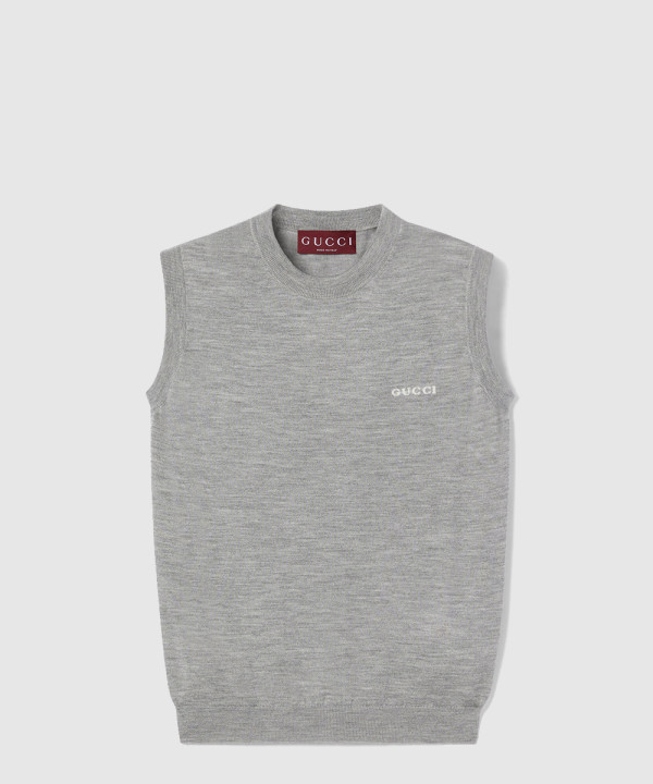 캐시미어 실크 슬리브리스 탑