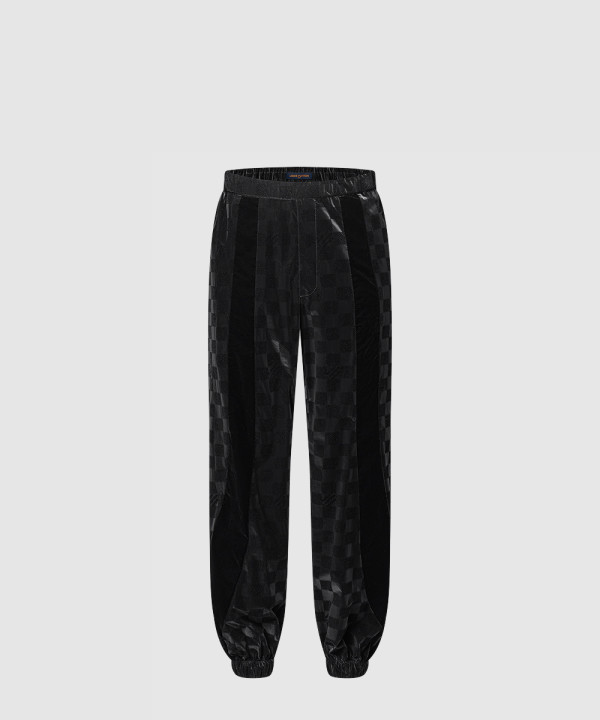 플록드 다미에 테크니컬 트랙 팬츠