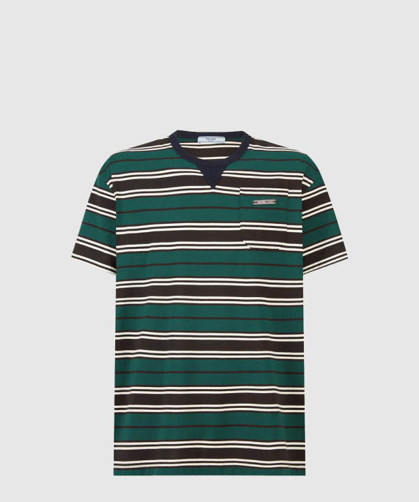 스트라이프 라일 코튼 티셔츠