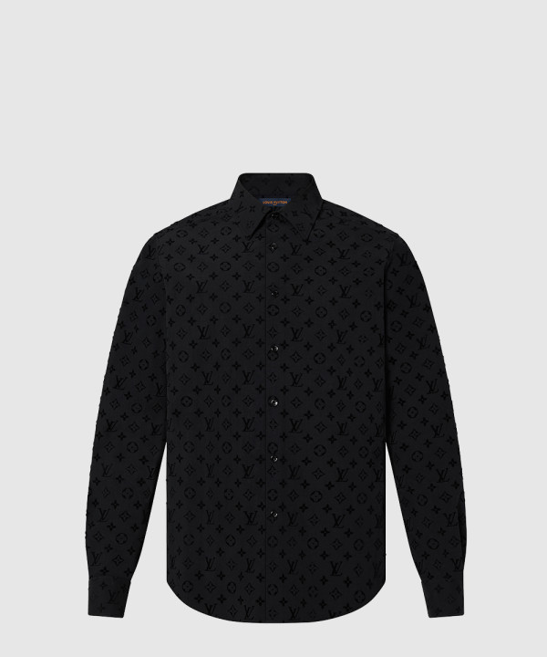 모노그램 플록크 셔츠