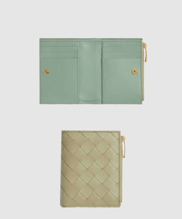 작은 인트레치아토 양면 지갑 742330