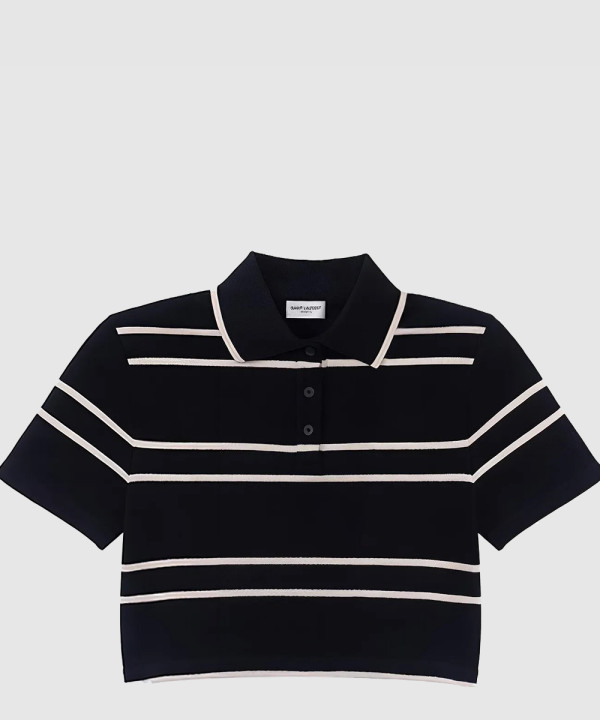 스트라이프 로고 폴로셔츠 반팔