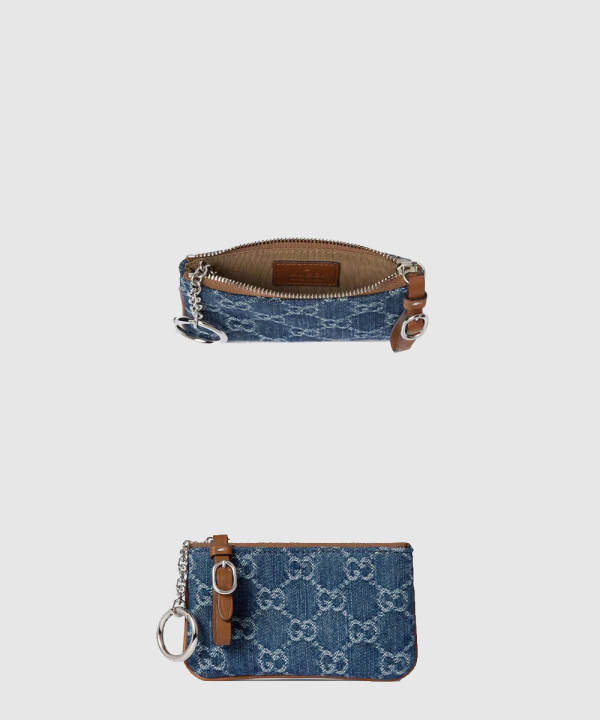 GG 엠블럼 데님 키 케이스 819113