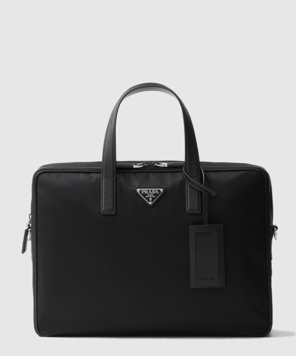 리나일론 및 사피아노 가죽 브리프케이스 2VE005