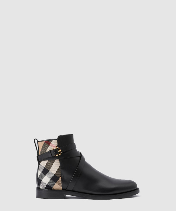 체크 레더 부츠 80568191