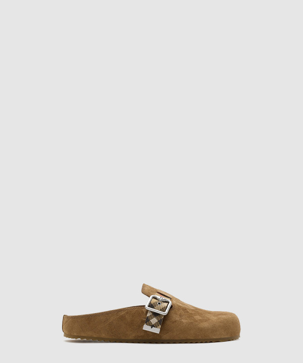 체크 스웨이드 어친 클로그 81133931