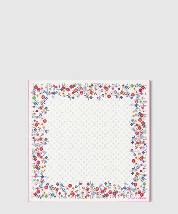 LV x TM 모노그램 슈퍼플랫 플라워 스퀘어 90 M96263
