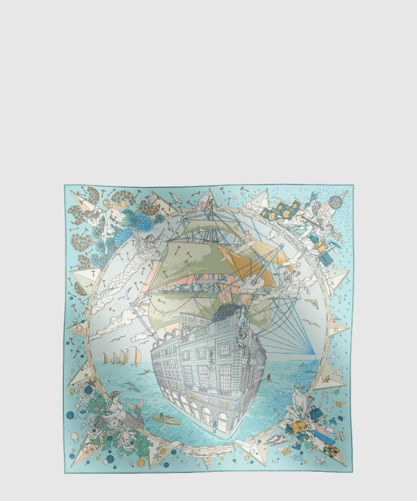 Hermes Flagship 스카프 90