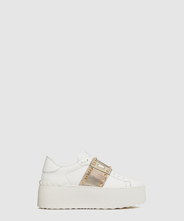 락스터드 언타이틀드 메탈릭 스트랩 카프스킨 플랫