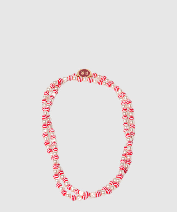 메탈 앤 아티피셜 펄 네클리스 5IC098