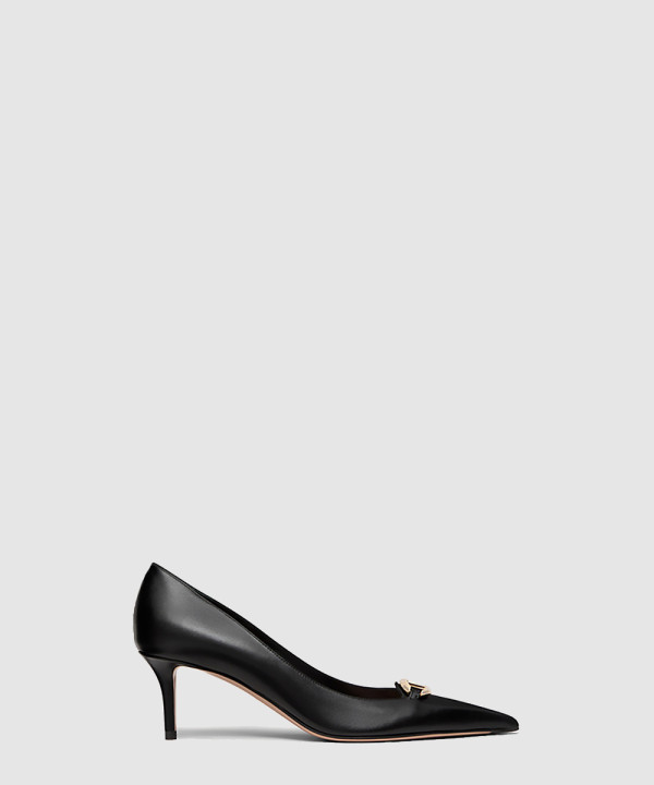 송아지 가죽 하이힐