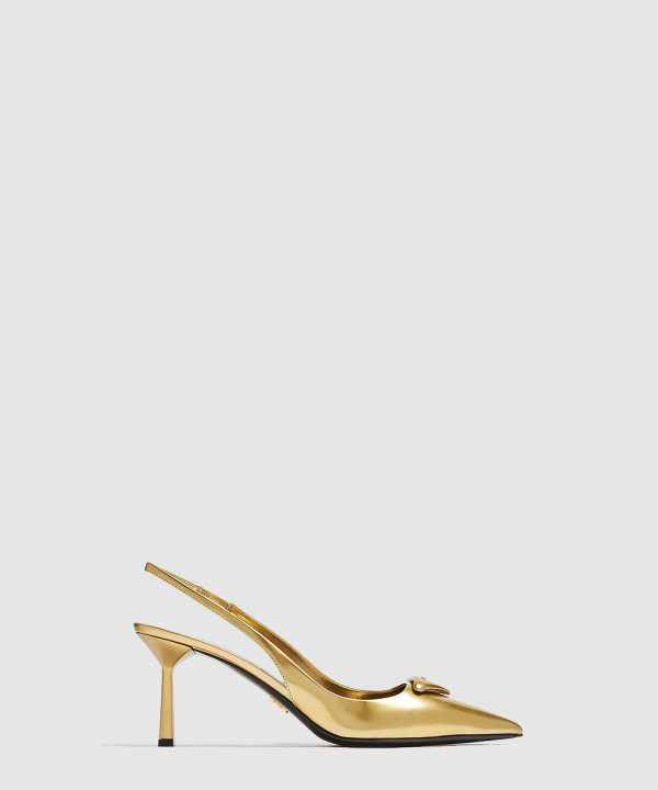 페이턴트 가죽 슬링백 펌프스 1I901M