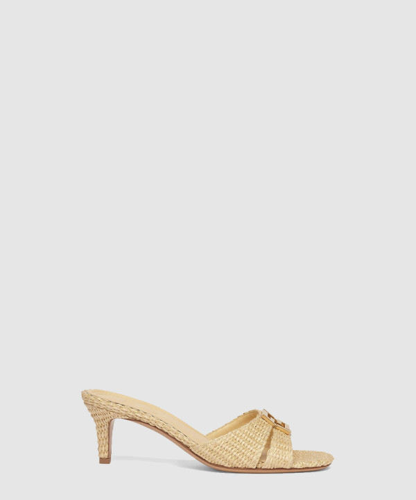 코튼 섬유 미디엄 힐 샌들 8R8538