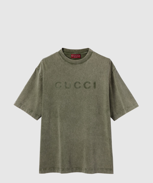 프린트가 있는 코튼 저지 티셔츠