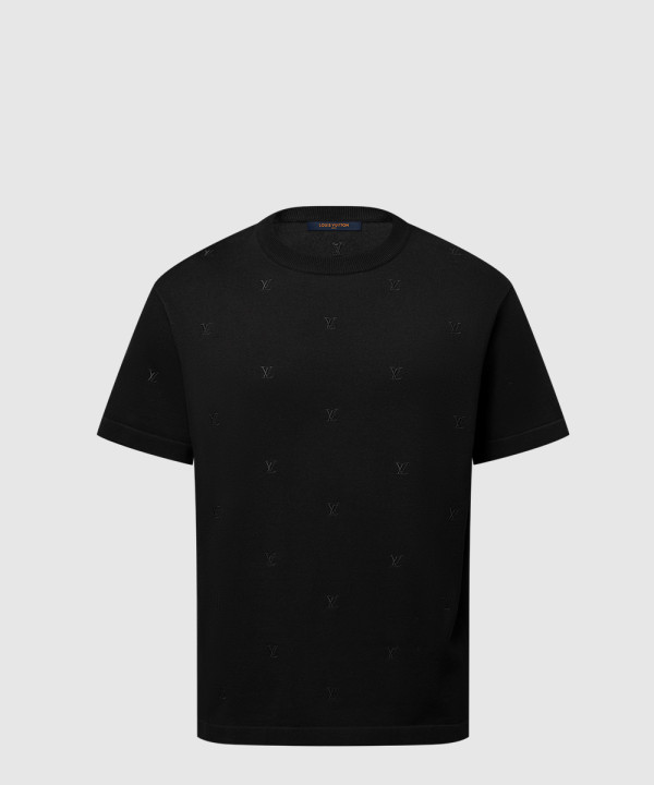 블라종 엠브로이더드 쇼트 슬리브드 크루넥