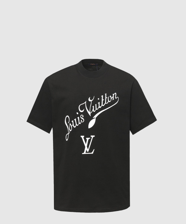 음표 글자 크루넥 티셔츠