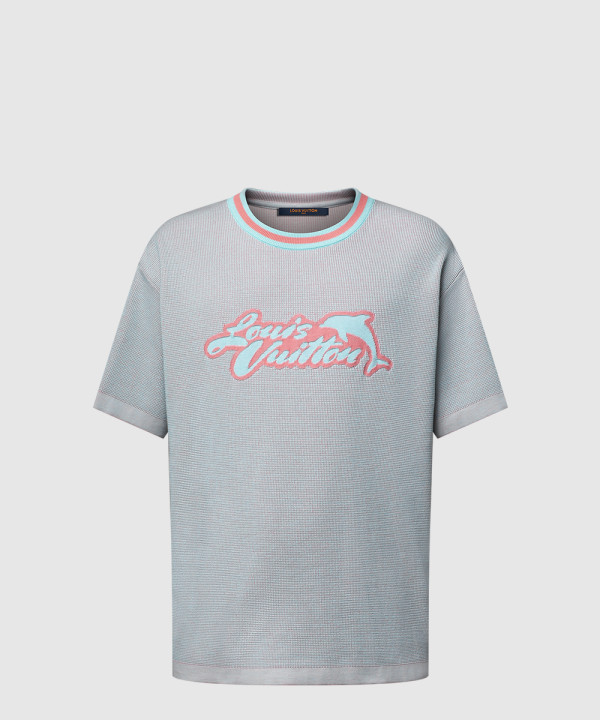 그래픽 쇼트 슬리브드 크루넥