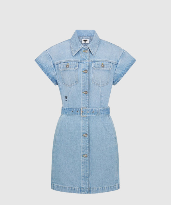 Dioriviera 쇼트 벨트 셔츠 드레스