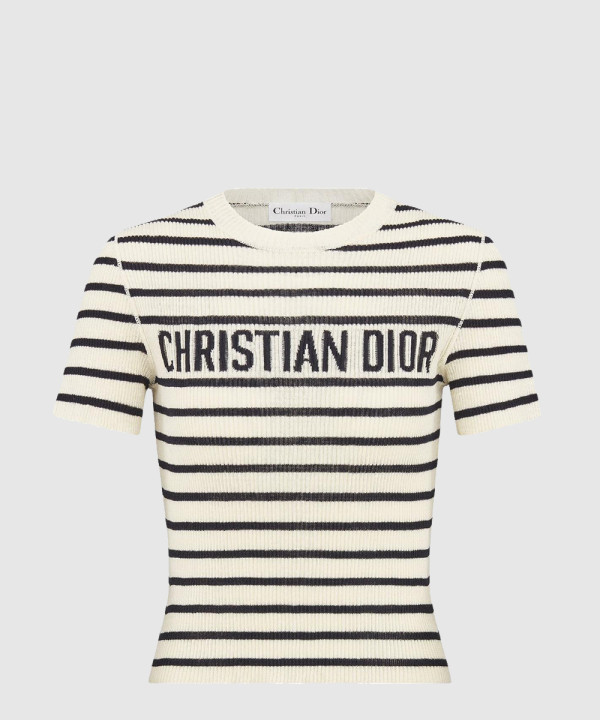 Dioriviera 크롭 반소매 스웨터