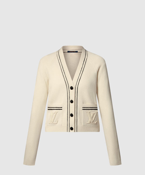 스트라이프 액센트 가디건