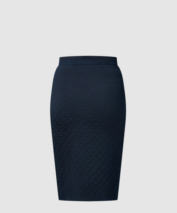 모노그램 자카드 니트 스커트