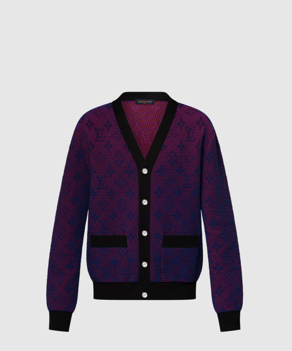 옵티컬 모노그램 자카드 가디건