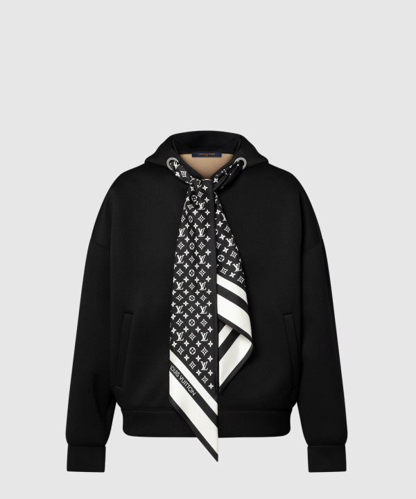 모노그램 스카프 집업 후디