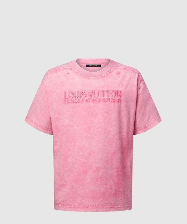 워시드 리브드 티셔츠