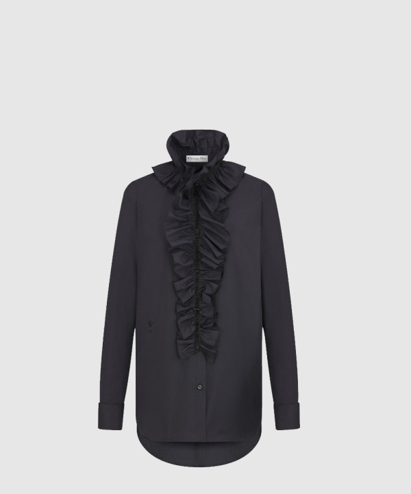 블라우스 탈착식 루싱 칼라