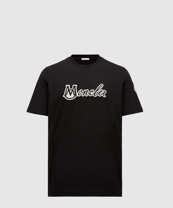 자수 바시티 로고 코튼 티셔츠