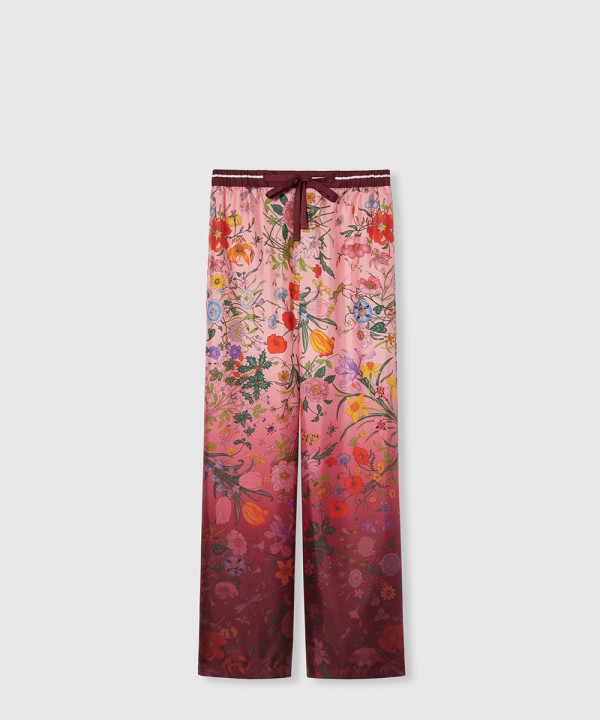 프린트 실크 팬츠