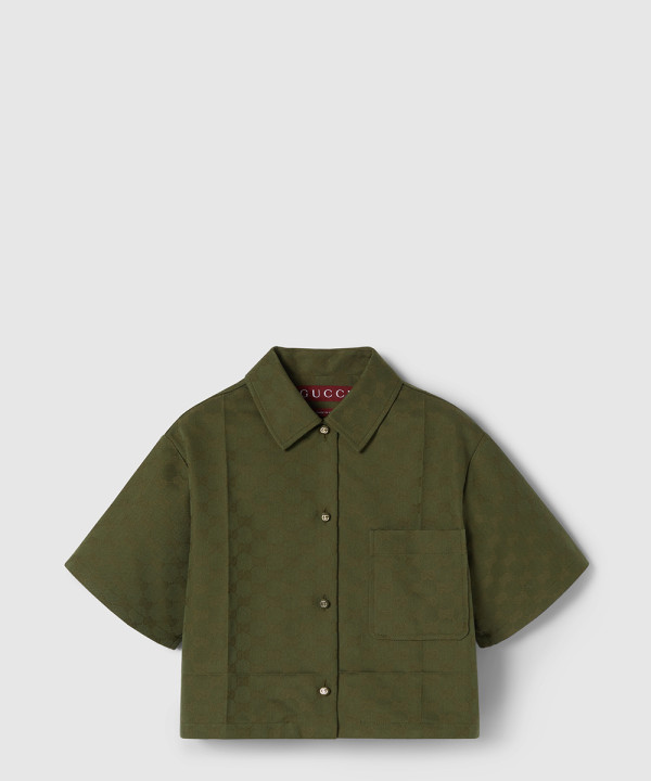 GG 코튼 개버딘 셔츠