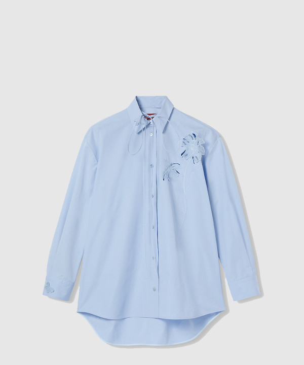 자수 코튼 포플린 셔츠