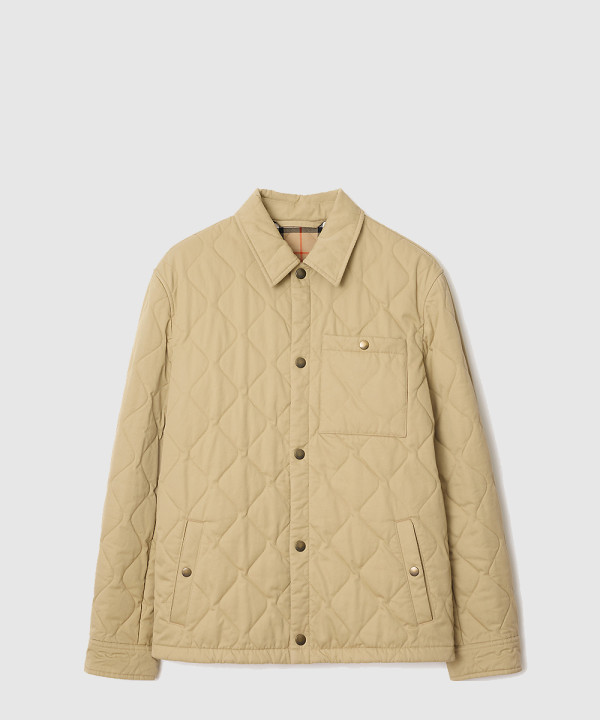 퀼팅 개버딘 오버셔츠