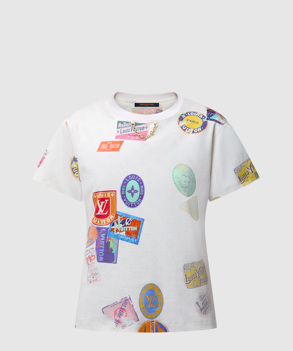 마히나 패치 프린트 티셔츠