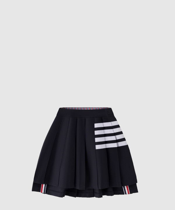 사선 플리츠 미니 스커트