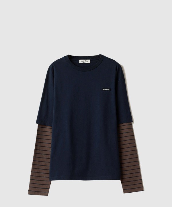 긴 소매 저지 티셔츠