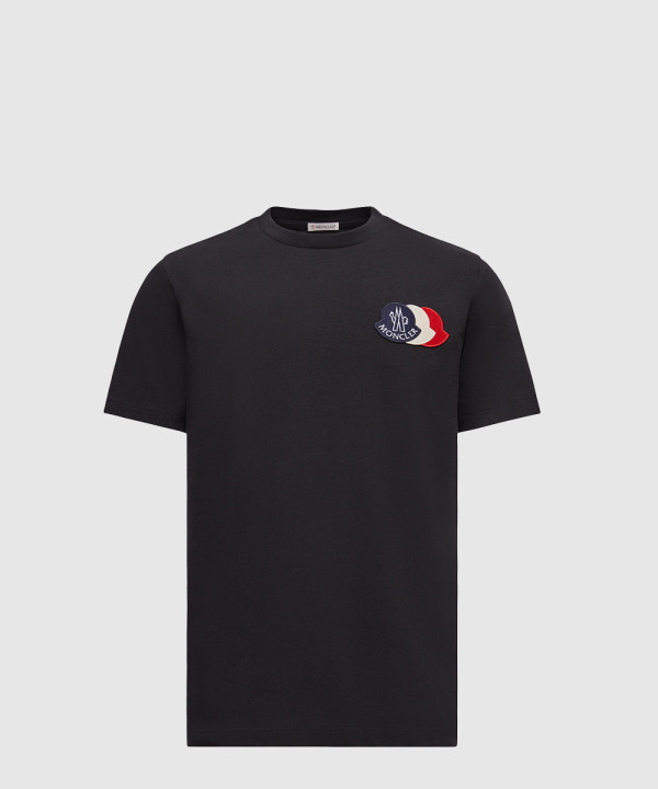 자수 3컬러 로고 코튼 티셔츠