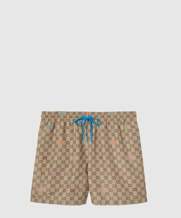 프린트 테크니컬 포플린 스윔 쇼츠