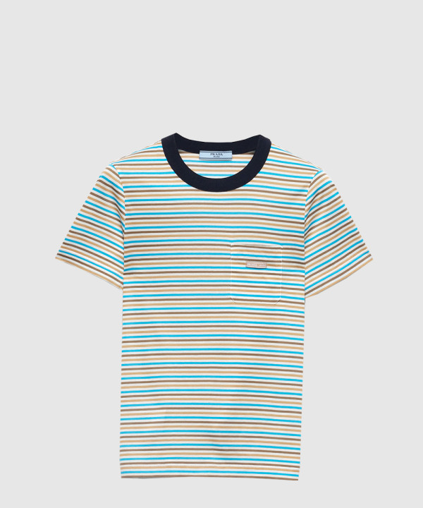 스트라이프 라일 코튼 티셔츠