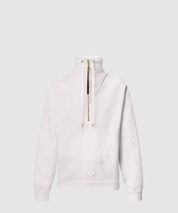 3D 모노그램 골지넥 스웨터