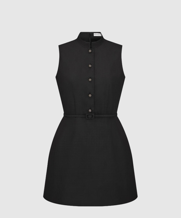 쇼트 드레스 탈착식 루싱 칼라