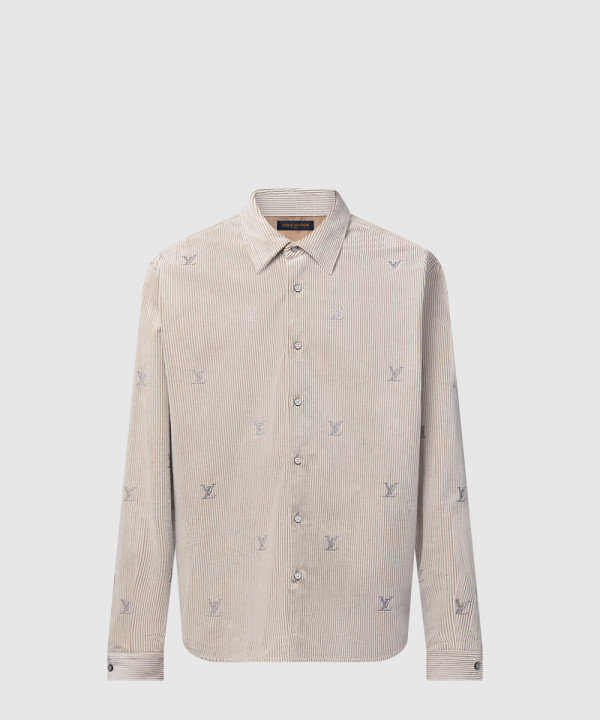 블라종 엠벨리시드 롱 슬리브드 코듀로이 셔츠